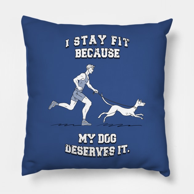 Fit4Dog (Male) Pillow by CCDesign