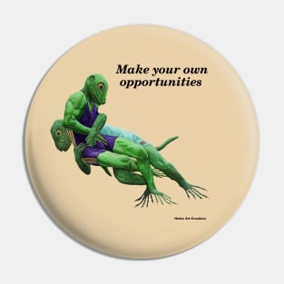 Reptile Warrior Combat Sport Fantasyart Pin