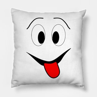 Funny face - black and red. Pillow