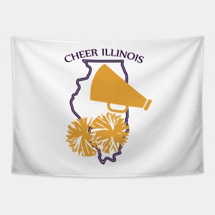 Illinois Cheer megaphone Tapestry