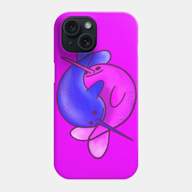 Narwhal Yin Yang Phone Case by adq