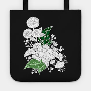 Floral Line Art 1 Tote