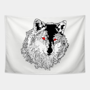 Wild Head Wolf Tapestry