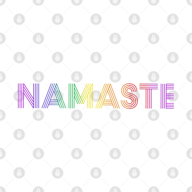 Colorful Namaste Rainbow Design by Nanuko Designs 