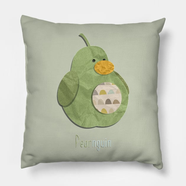 Pearnguin Pillow by foalofsunshine