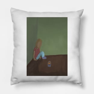 Alone In candlelight Pillow