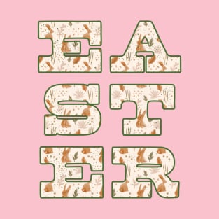 Easter Letters Bunny Pattern T-Shirt