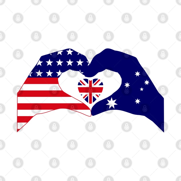 We Heart USA & Australia Patriot Flag Series by Village Values