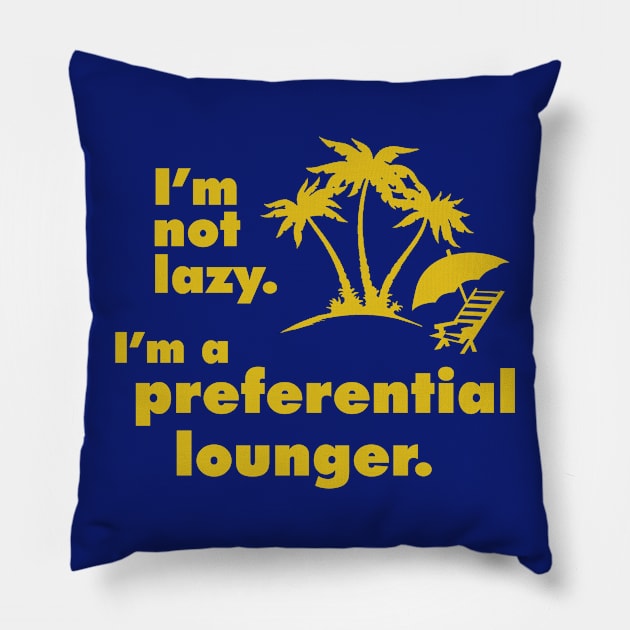 Preferential Lounger Pillow by cdclocks