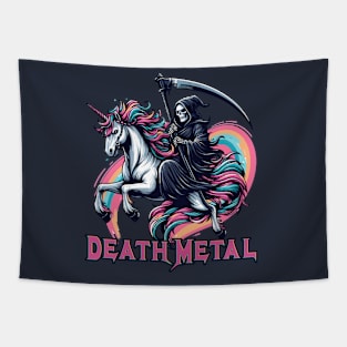 Death Metal Unicorn With Reaper Tapestry