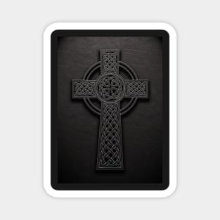 Celtic Knotwork Cross Leather Texture 1 Magnet