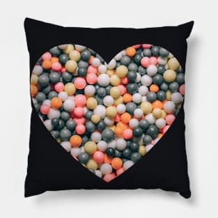 Vintage Sphere Sprinkles Dessert Heart Photograph Pillow