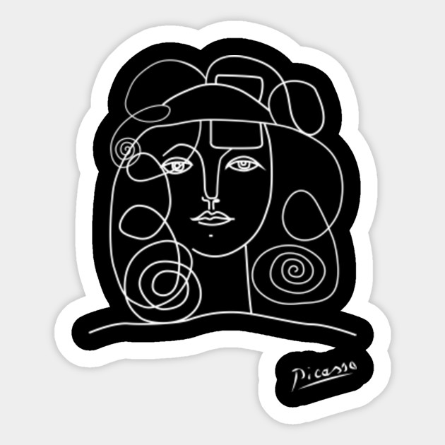 Picasso Woman Face White Picasso Painting Sticker Teepublic