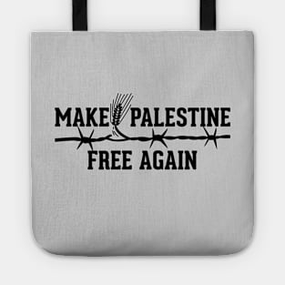 Make Palestine Free Again Solidarity Palestinian Resistance Symbolic Design - blk Tote