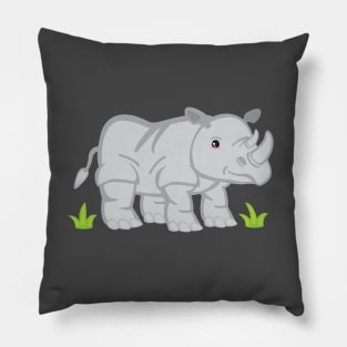 Kawaii Rhino Kid Design Pillow