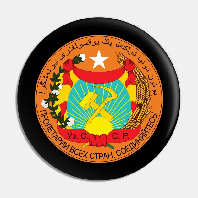 Emblem of the Uzbek Soviet Socialist Republic (1931) Pin by Flags of the World