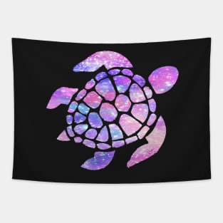 Pastel Pink Purple Galaxy Turtle Tapestry