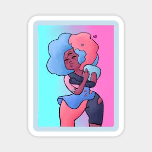 Cotton Candy Garnet Magnet