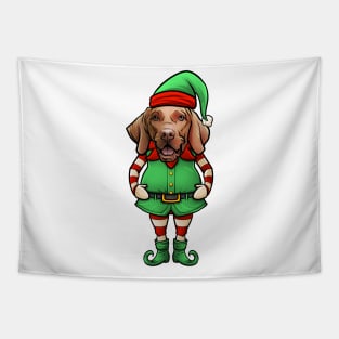 Funny Vizsla Christmas Elf Tapestry