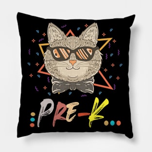 Pre-K Too Cool Cat Back To School Pre-Kindergarten Teacher & Student Pillow