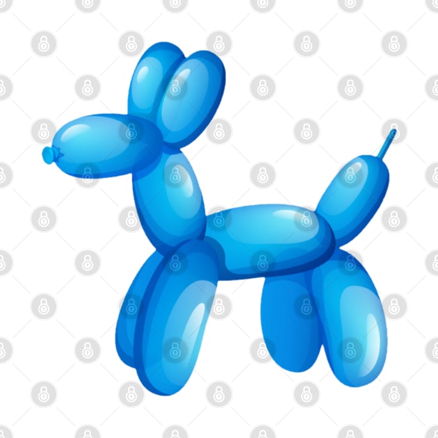 Balloon Dog Sky Blue by YJ PRINTART