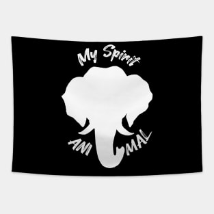 Elephants Are My Spirit Animal - Silhouette Tapestry