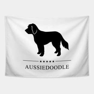 Aussiedoodle Black Silhouette Tapestry