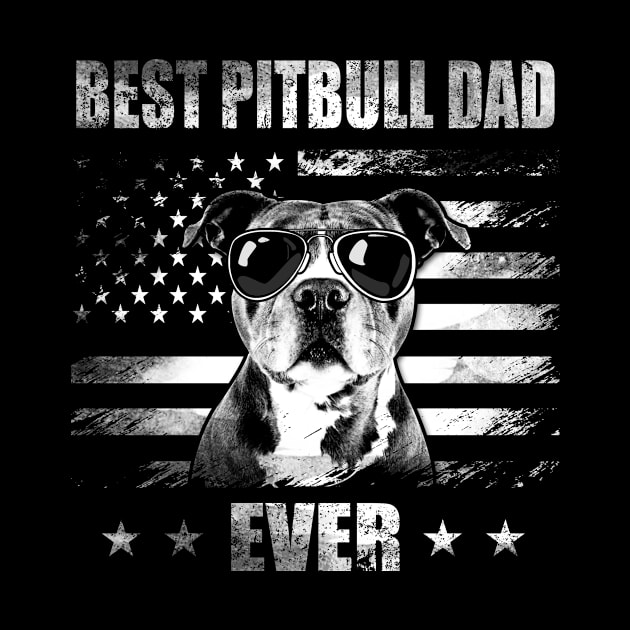 best pitbull dad ever american flag father's day pitbull dad gift by blacks store