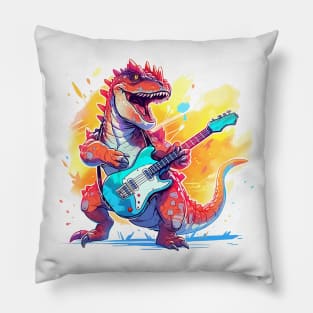 dinosaur musician Pillow