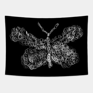 Scribble Butterfly Tapestry