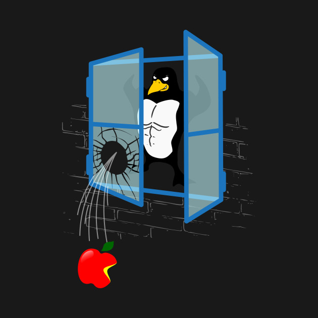 brawny linux penguin throws
