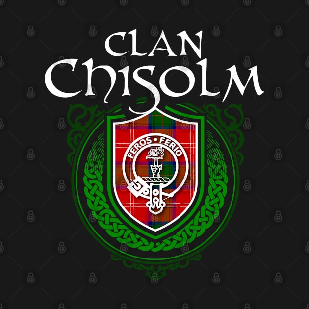 Clan Chisolm Surname Scottish Clan Tartan Crest Badge by Celtic Folk