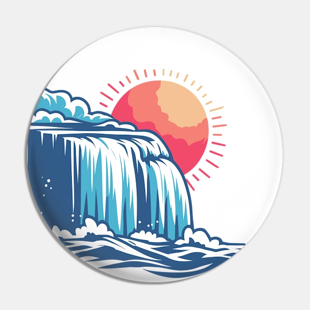 Waterfall Sun Pin by katzura