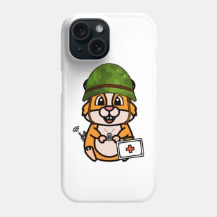 Funny hamster is a medic Phone Case