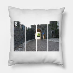 Gorizia, Italy. The castle. It stands between the walls of the ancient village, what medieval sources cite as Upper Land. Friuli Venezia Giulia. Sunny spring afternoon day. Pillow