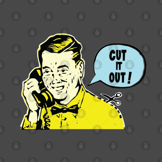 Retro Telephone Message - Cut it Out - Comic Book Fun by callingtomorrow