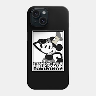 Steamboat Willie. Public Domain Est. 01.01.2024 - 2 Phone Case