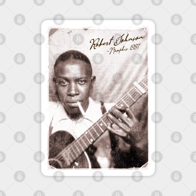 Retro Robert Johnson Memphis Photo Booth Magnet by darklordpug