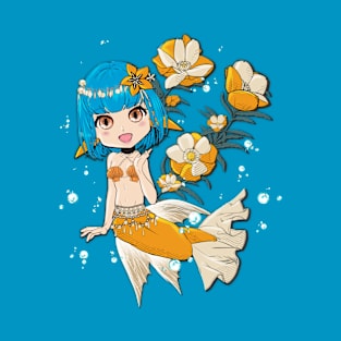 Blue and Orange Mermaid T-Shirt