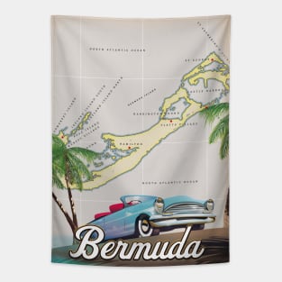 Bermuda Vintage travel art Tapestry