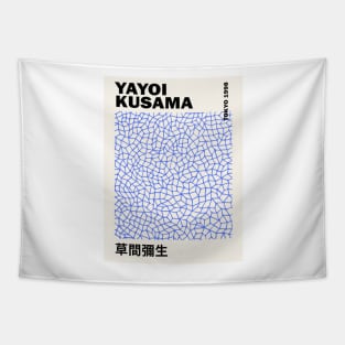 Yayoi Kusama Blue Lines Art Exhibition Poster, Men, Women, Canvas, Print, Tshirt Tapestry