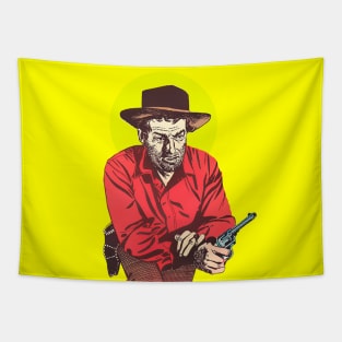 western cowboy with revolver in the wild west Tapestry