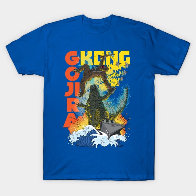 Godzilla Scream Kanji Cotton T-Shirt