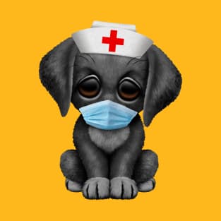 Cute Black Puppy Nurse T-Shirt