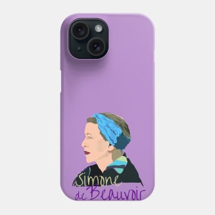 Simone de Beauvoir portrait Phone Case