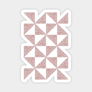 Boho stripes of triangles Magnet