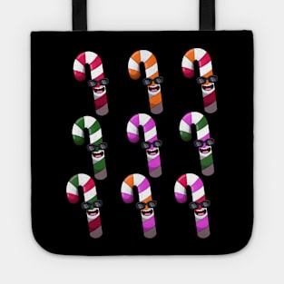 Cool Colorful Candy Canes Tote