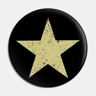 BASIC Golden  STAR DISTRESSED Weathered Effect Pin