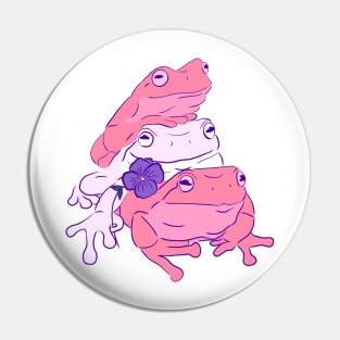 Sapphic Pride Frog Stack Pin