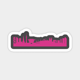 Tokyo skyline pink Magnet